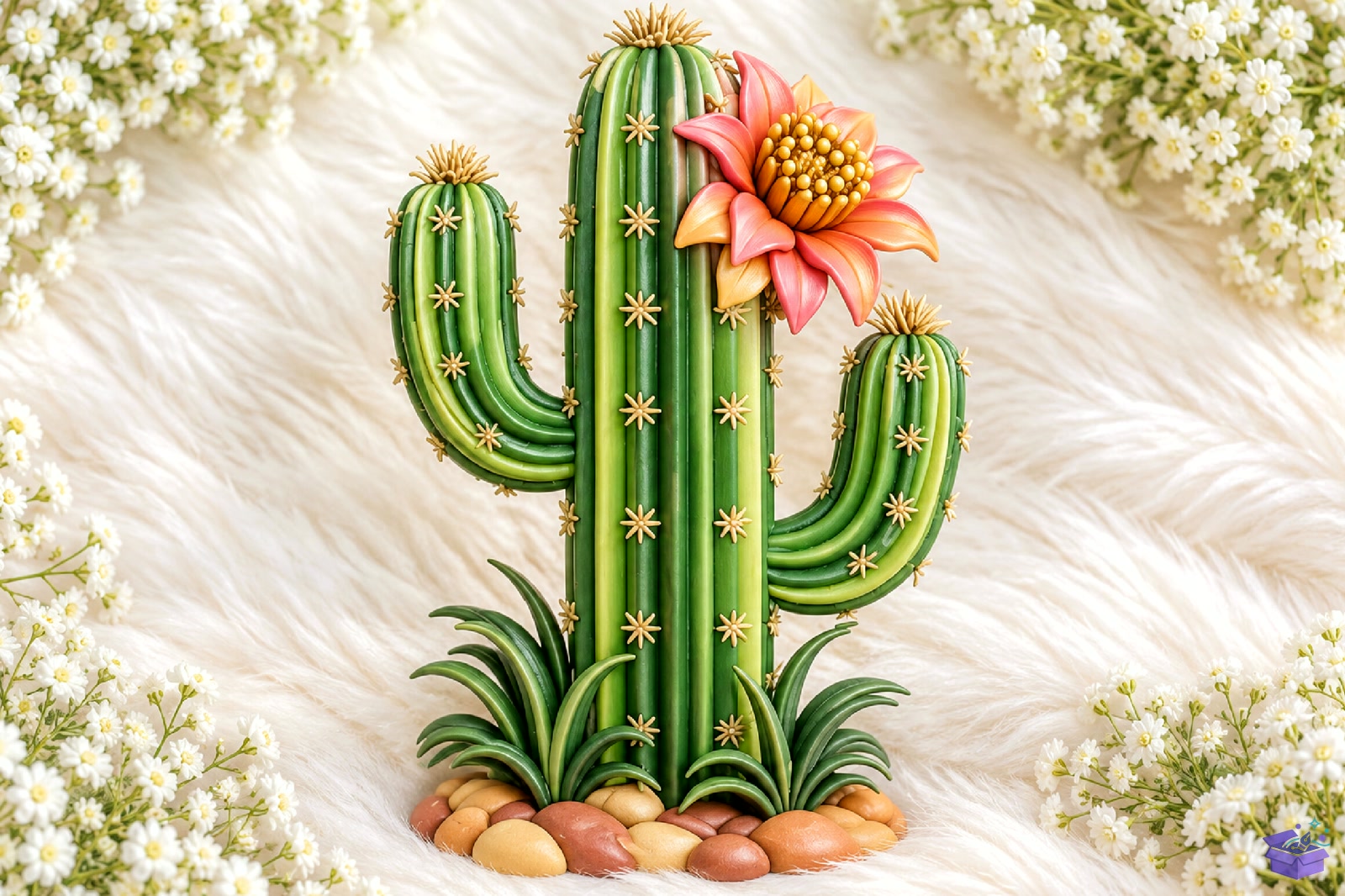 Saguaro Cactus Çiçek Sculpture 3D STL - 3D Baskı ve Model Dosyası (STL, OBJ, 3MF) - detaylı önizleme 4