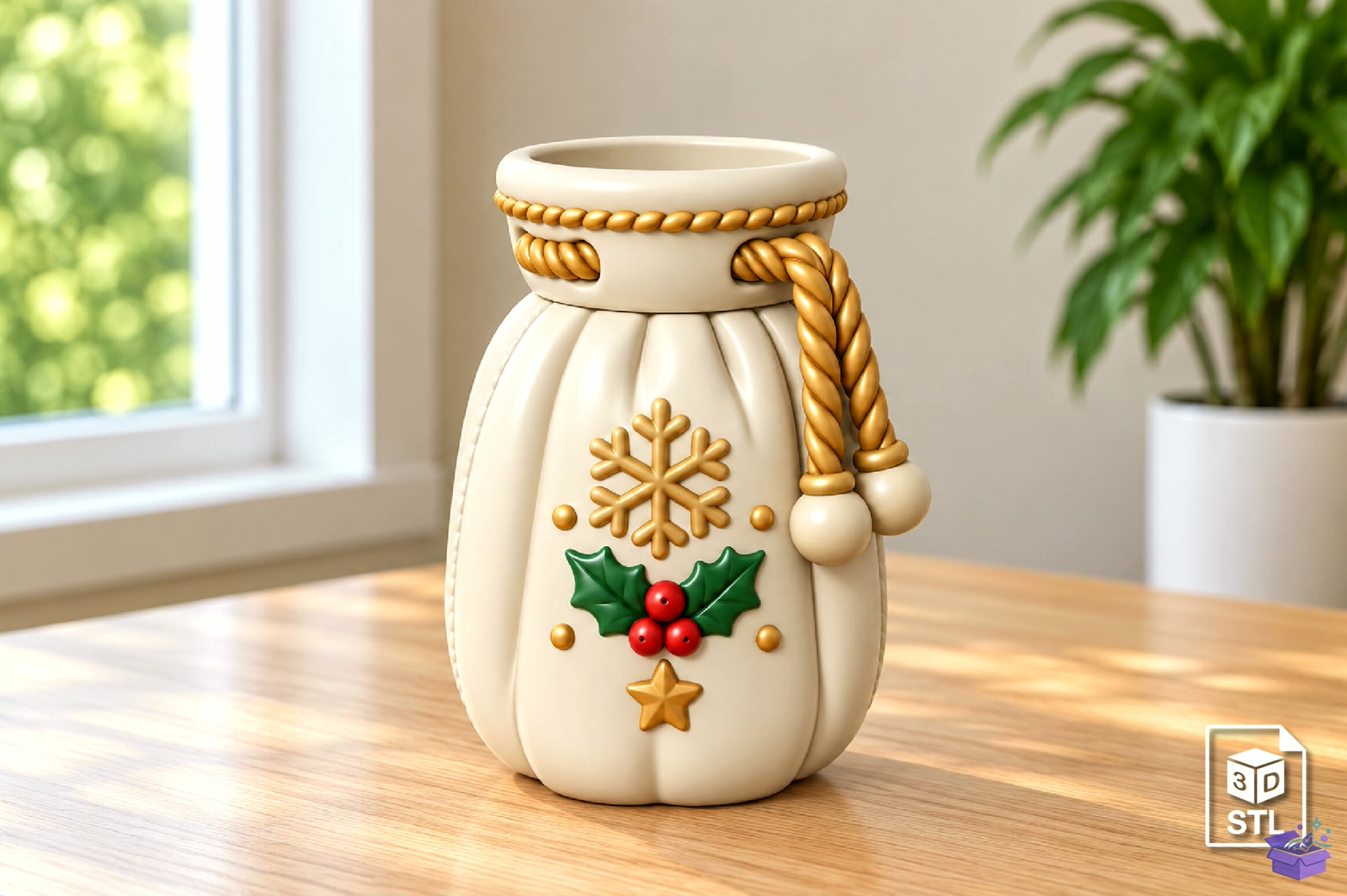 Yılbaşı Santa Bag Masaüstü Kalemlik STL 3D - 3D Baskı ve Model Dosyası (STL, OBJ, 3MF)