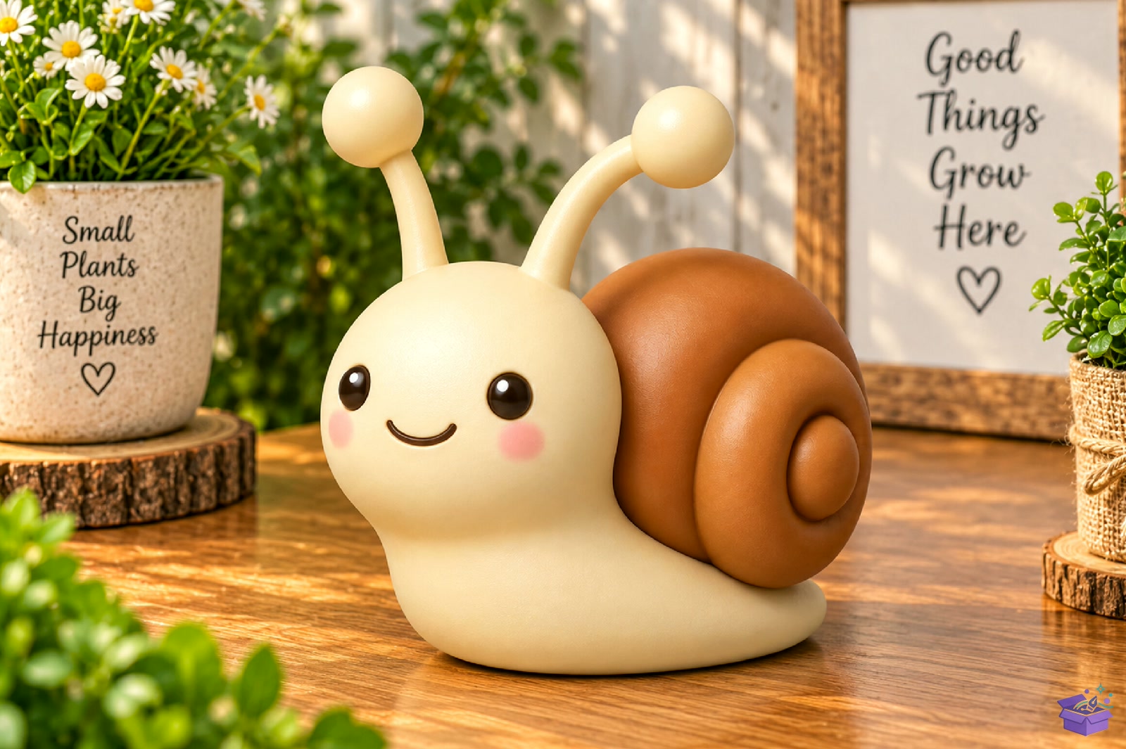 Cute Snail Figurine STL 3D Baskı - 3D Baskı ve Model Dosyası (STL, OBJ, 3MF) - detaylı önizleme 2