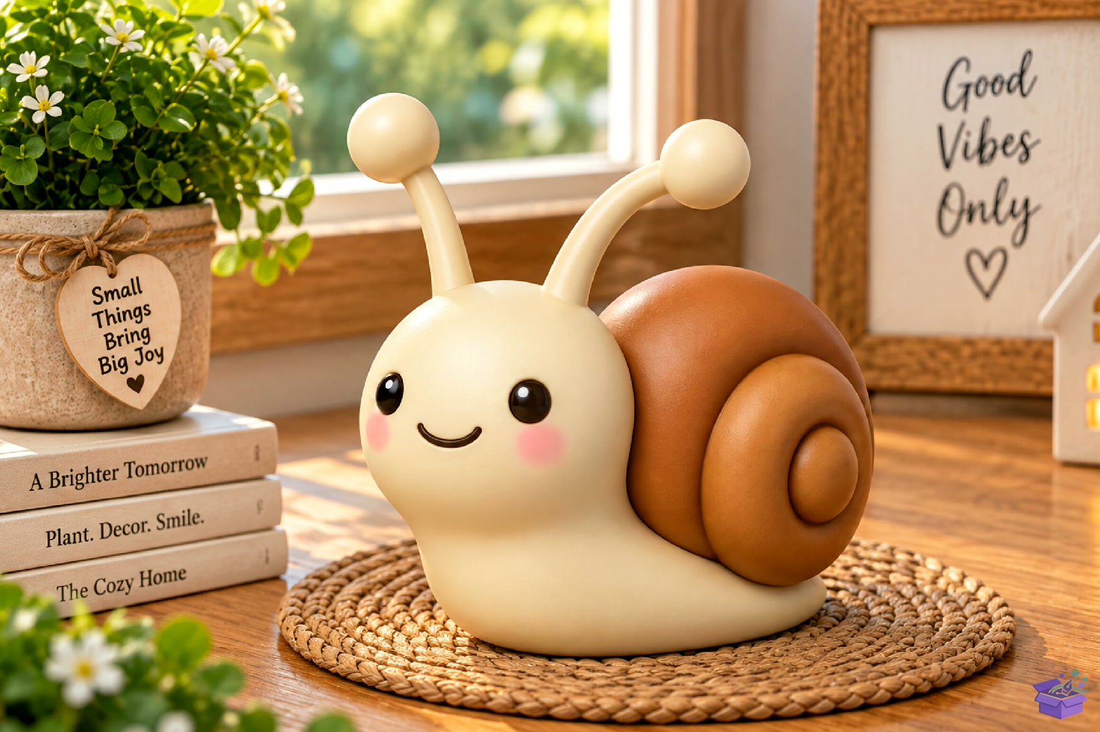 Cute Snail Figurine STL 3D Baskı - 3D Baskı ve Model Dosyası (STL, OBJ, 3MF) - detaylı önizleme 3