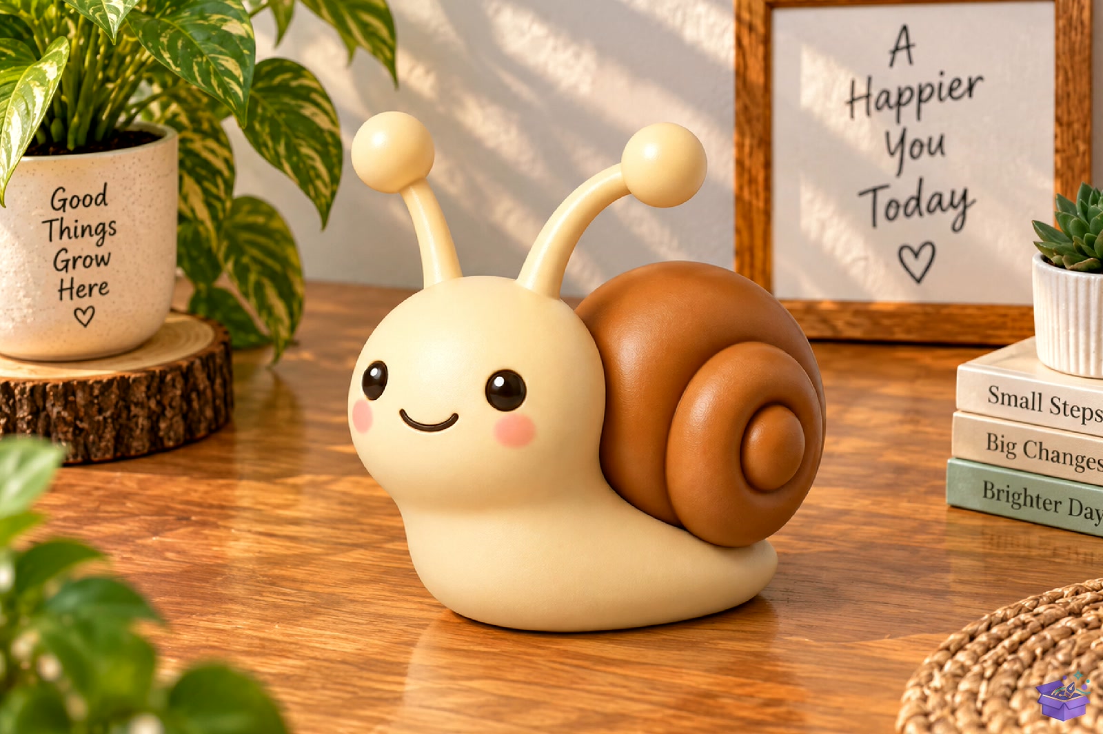 Cute Snail Figurine STL 3D Baskı - 3D Baskı ve Model Dosyası (STL, OBJ, 3MF) - detaylı önizleme 4