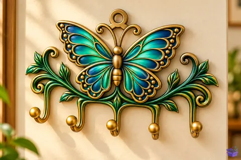 Kelebek Wall Hook Rack 3D STL - 3D Baskı ve Model Dosyası (STL, OBJ, 3MF) - 3D Baskı  İndir (STL, OBJ, 3MF)