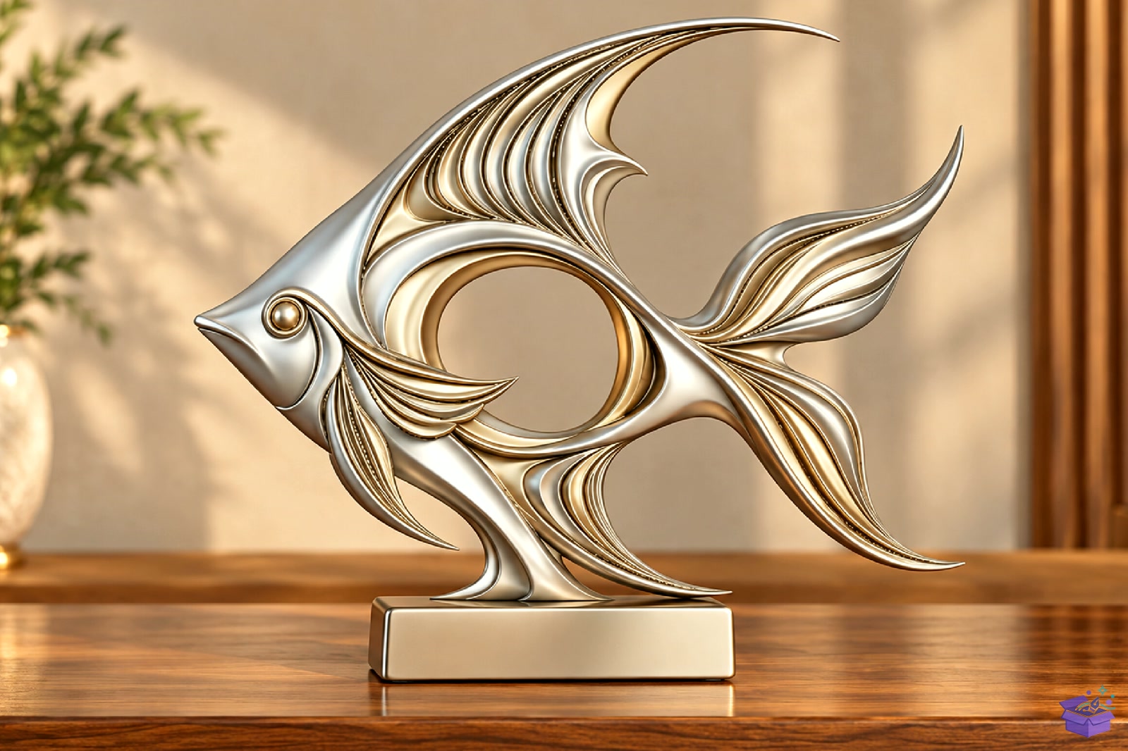 Elegant Ornamental Fish Sculpture 3D STL - 3D Baskı ve Model Dosyası (STL, OBJ, 3MF)