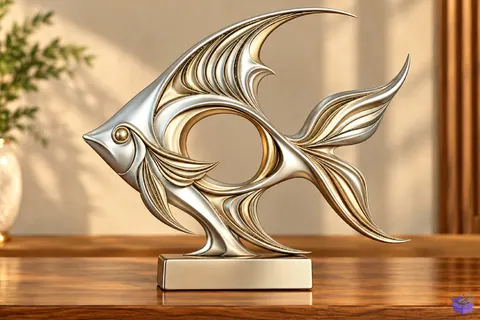 Elegant Ornamental Fish Sculpture 3D STL - 3D Baskı ve Model Dosyası (STL, OBJ, 3MF) - 3D Baskı  İndir (STL, OBJ, 3MF)