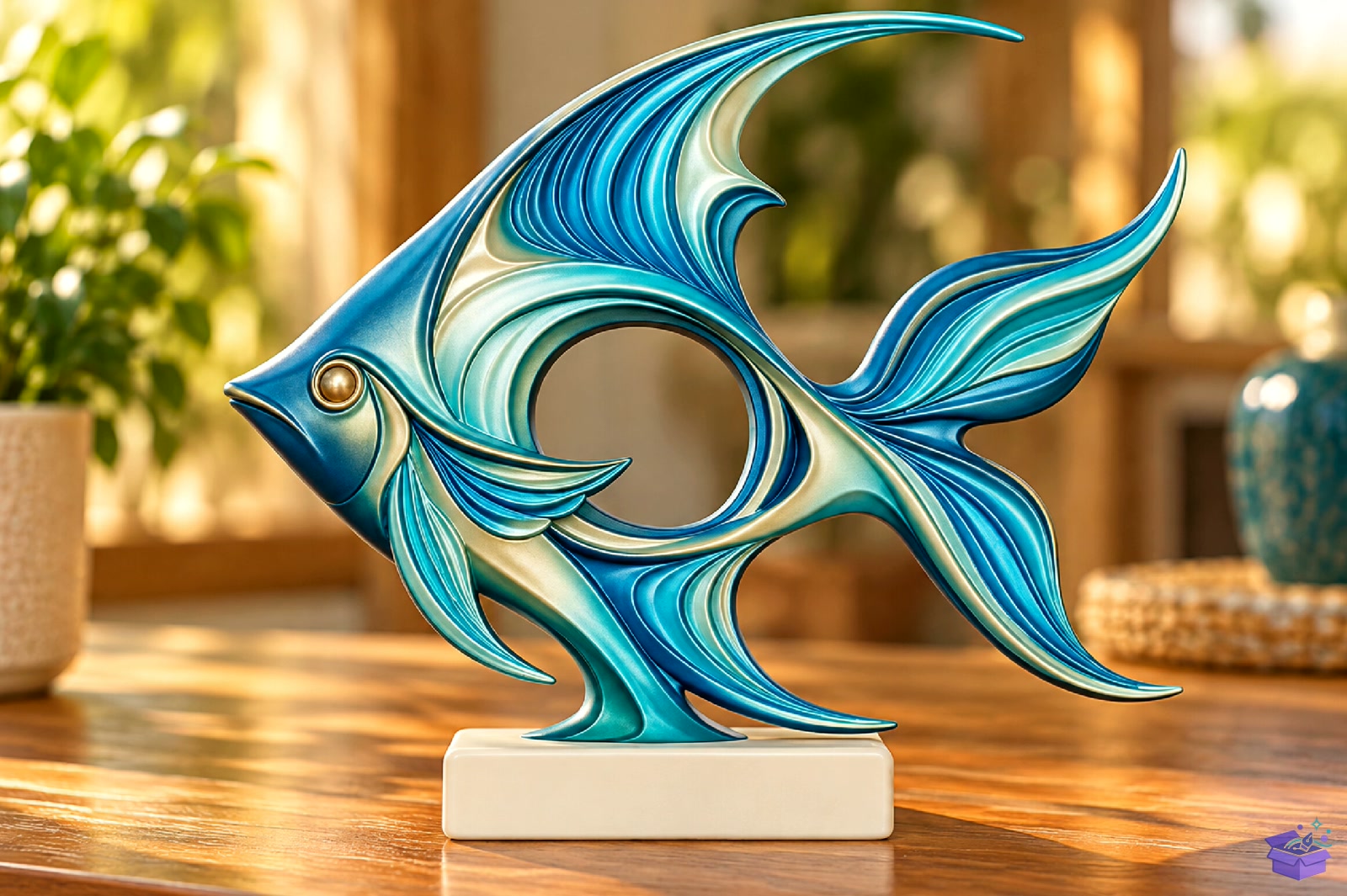 Elegant Ornamental Fish Sculpture 3D STL - 3D Baskı ve Model Dosyası (STL, OBJ, 3MF) - detaylı önizleme 2
