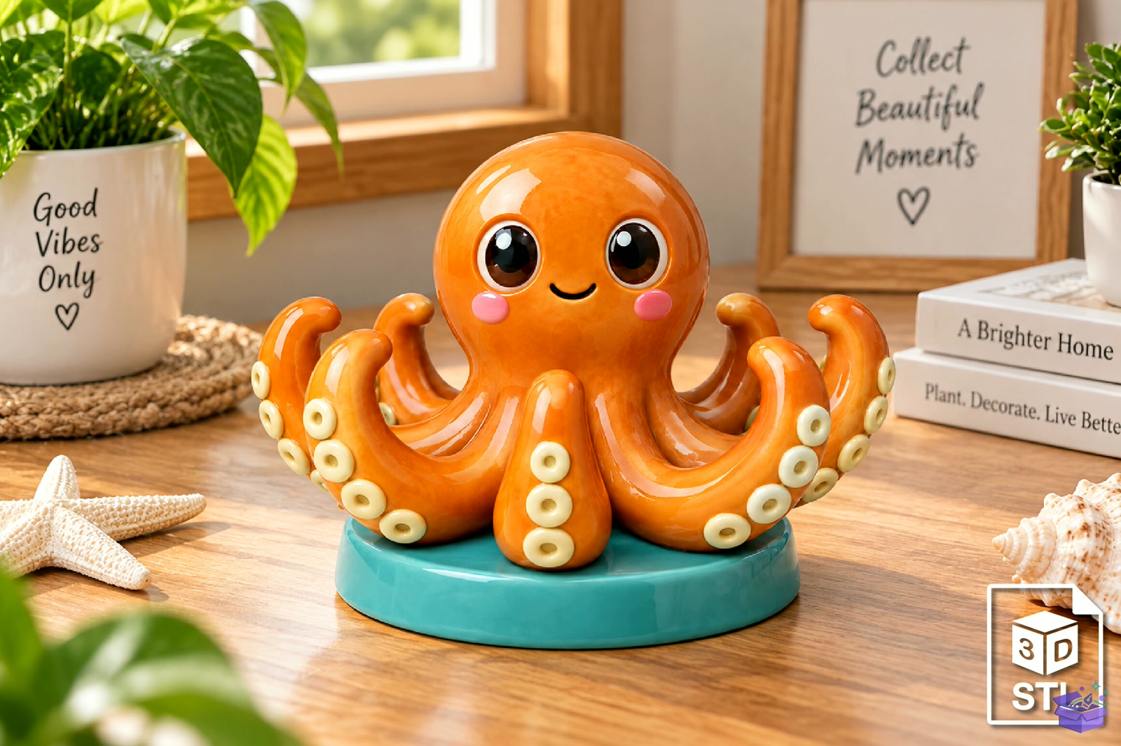 Cute Octopus STL 3D Baskı - 3D Baskı ve Model Dosyası (STL, OBJ, 3MF)