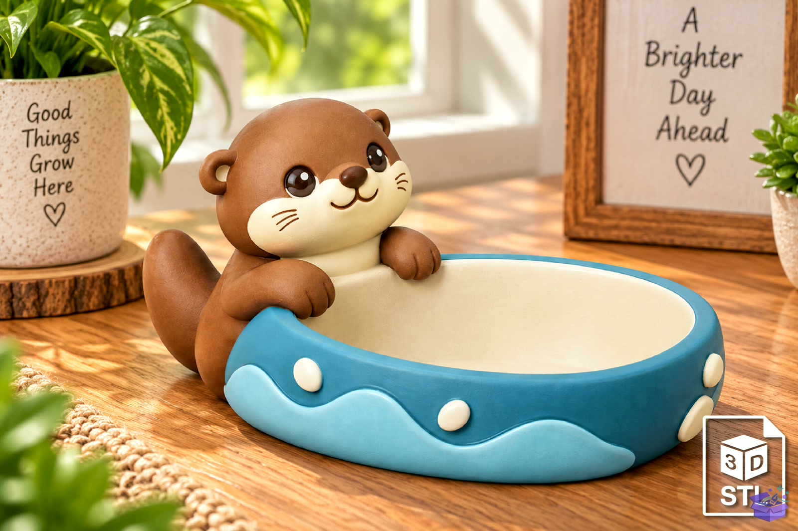 Cute Otter Bowl STL 3D Baskı - 3D Baskı ve Model Dosyası (STL, OBJ, 3MF)