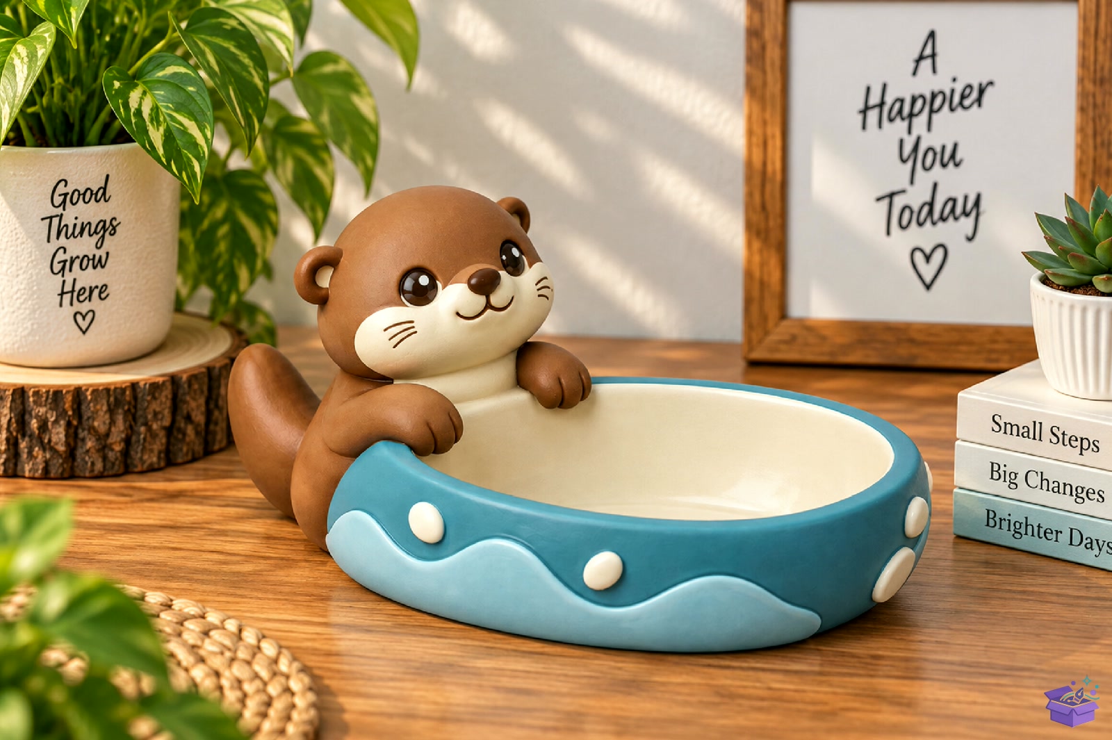 Cute Otter Bowl STL 3D Baskı - 3D Baskı ve Model Dosyası (STL, OBJ, 3MF) - detaylı önizleme 4