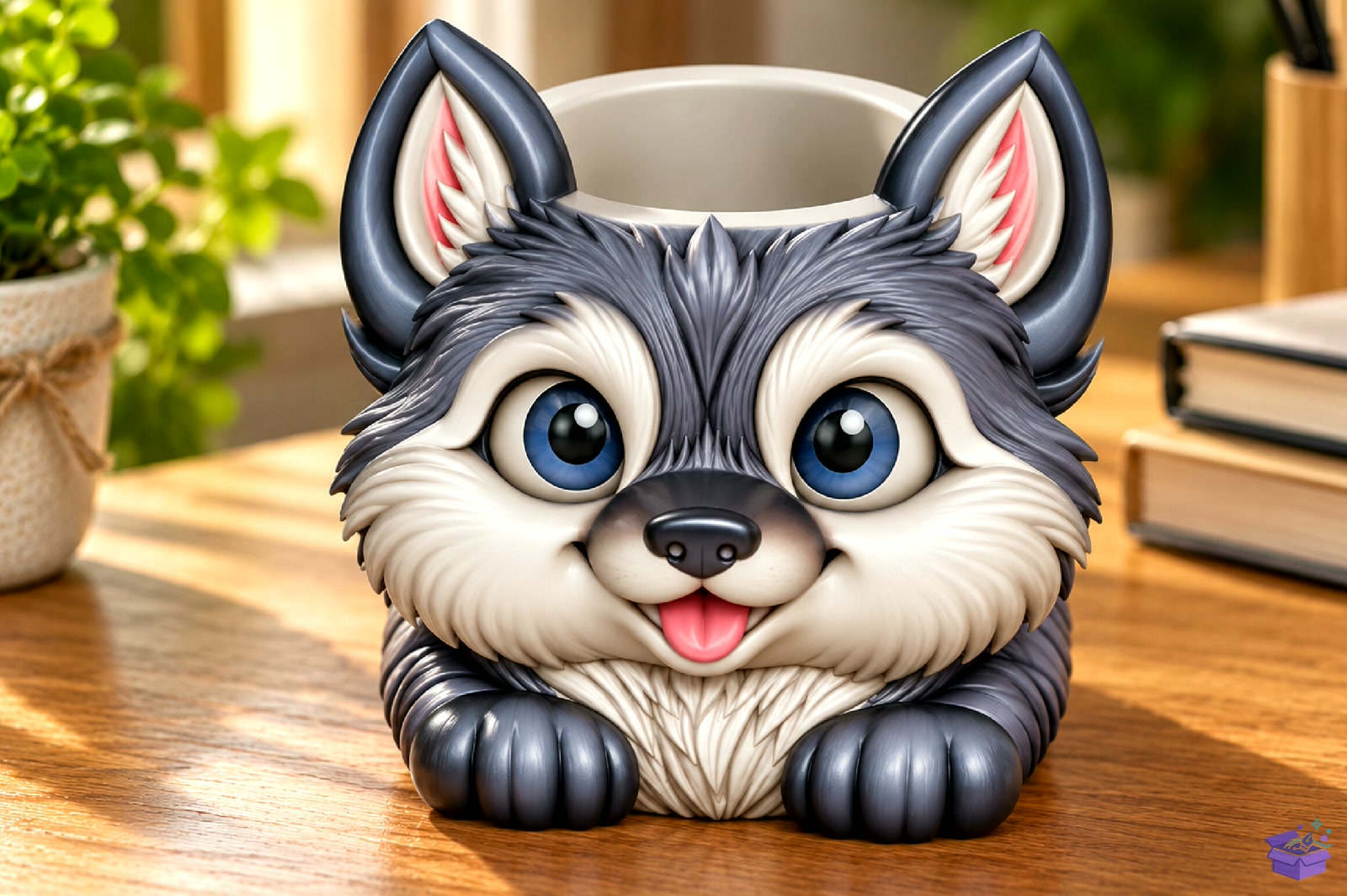 Cute Kedi Pencil Tutucu Sculpture 3D STL - 3D Baskı ve Model Dosyası (STL, OBJ, 3MF) - detaylı önizleme 2
