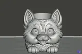 Sevimli Kedi Kalemlik Heykeli - 3D Baskı ve Model Dosyası (STL) - detaylı önizleme 3