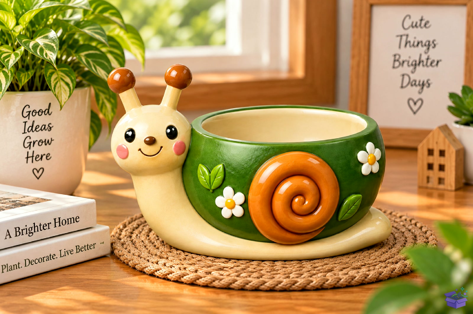 Cute Snail Saksı Tasarımı STL 3D Baskı - 3D Baskı ve Model Dosyası (STL, OBJ, 3MF) - detaylı önizleme 3