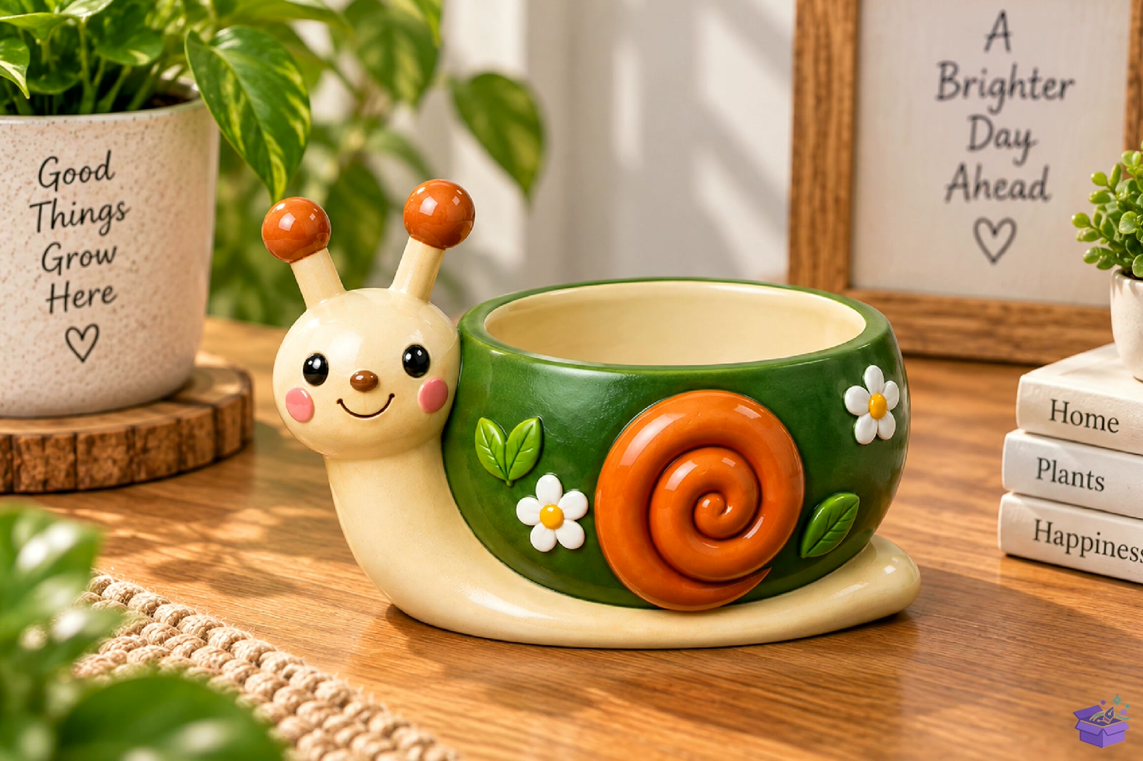 Cute Snail Saksı Tasarımı STL 3D Baskı - 3D Baskı ve Model Dosyası (STL, OBJ, 3MF) - detaylı önizleme 4