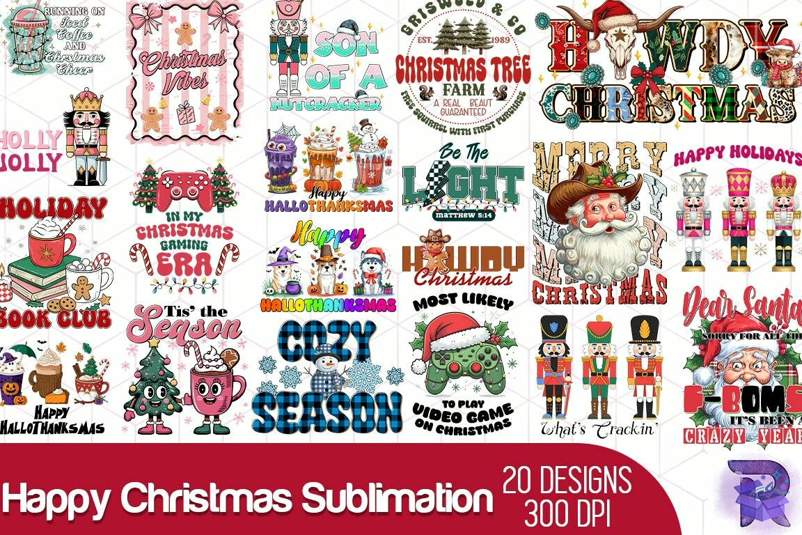 Happy Yılbaşı Süblimasyon Baskı - DTF & Süblimasyon Baskı Tasarımı (SVG, DXF, EPS, PNG)