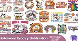 "Groovy" Cadılar Bayramı Tasarımları (20 Tasarım) - DTF & Süblimasyon Baskı Tasarımı (PNG) - detaylı önizleme 2