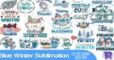 Blue Winter Süblimasyon Baskı - DTF & Süblimasyon Baskı Tasarımı (SVG, DXF, EPS, PNG) - detaylı önizleme 2