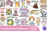 Komik Motivasyon Tasarımları (20 Tasarım) - DTF & Süblimasyon Baskı Tasarımı (PNG) - detaylı önizleme 1