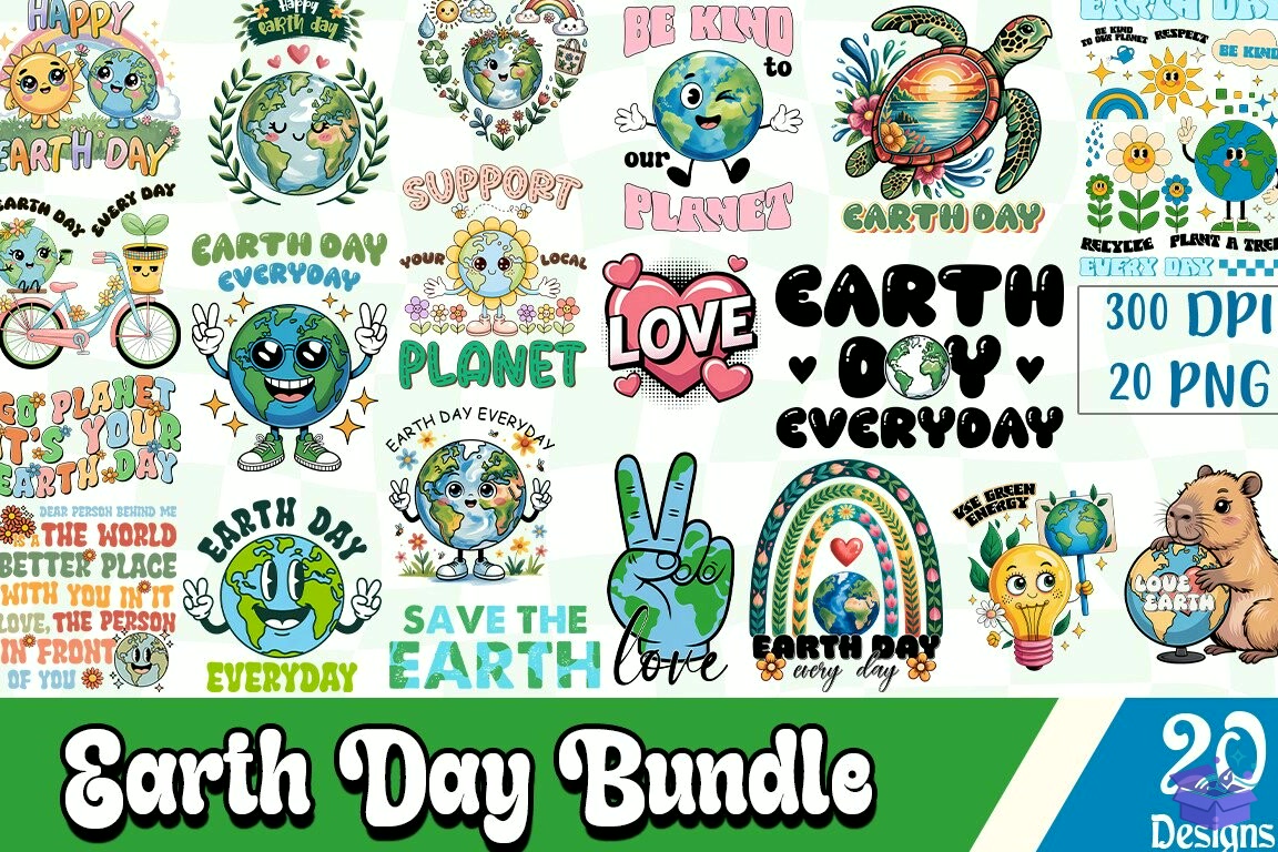 Earth Day Everyday Süblimasyon Baskı - DTF & Süblimasyon Baskı Tasarımı (SVG, DXF, EPS, PNG)