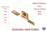 Business Card Tutucu - Lazer Kesim ve Çizim Dosyası (SVG, DXF, EPS, PNG) - detaylı önizleme 3