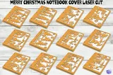 Merry Yılbaşı Notebook Cover Lazer Kesim - El İşi ve Kesim Dosyası (SVG, DXF, EPS, PNG) - detaylı önizleme 1
