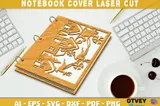 Merry Yılbaşı Notebook Cover Lazer Kesim - El İşi ve Kesim Dosyası (SVG, DXF, EPS, PNG) - detaylı önizleme 3