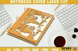 Merry Yılbaşı Notebook Cover Lazer Kesim - El İşi ve Kesim Dosyası (SVG, DXF, EPS, PNG) - detaylı önizleme 4