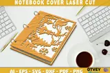 Merry Yılbaşı Notebook Cover Lazer Kesim - El İşi ve Kesim Dosyası (SVG, DXF, EPS, PNG) - detaylı önizleme 5