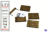 Gift Credit Card Kutu. 4 Models - Lazer Kesim ve Çizim Dosyası (SVG, DXF, EPS, PNG) - detaylı önizleme 1