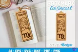 Zodiac Kitap Ayracı Lasercut BUNDLES - Lazer Kesim ve Çizim Dosyası (SVG, DXF, EPS, PNG) - detaylı önizleme 4