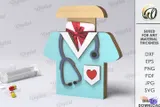 Nurse Gift Card Tutucu Lazer Kesim - 3D Baskı ve Model Dosyası (STL, OBJ, 3MF) - detaylı önizleme 5