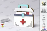Nurse Gift Card Tutucu Lazer Kesim - 3D Baskı ve Model Dosyası (STL, OBJ, 3MF) - detaylı önizleme 6