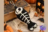 Crochet Skeleton Fish Anahtarlık - El İşi ve Kesim Dosyası (SVG, DXF, EPS, PNG) - detaylı önizleme 1