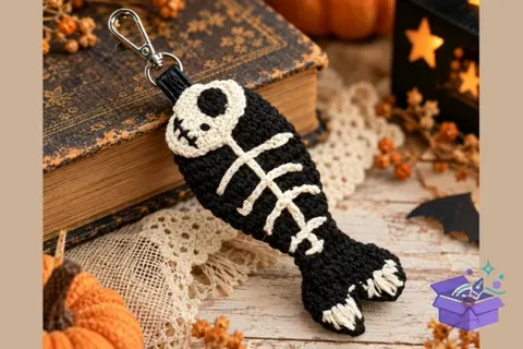 İskelet Balık Amigurumi Anahtarlık - Tığ İşi Örgü Kalıbı (PDF) - El İşi & Zanaat İndir (AI, PDF)