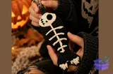Crochet Skeleton Fish Anahtarlık - El İşi ve Kesim Dosyası (SVG, DXF, EPS, PNG) - detaylı önizleme 3