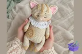 Sleepy Crochet Kedi Amigurumi Desen - El İşi ve Kesim Dosyası (SVG, DXF, EPS, PNG) - detaylı önizleme 2
