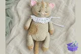 Sleepy Crochet Kedi Amigurumi Desen - El İşi ve Kesim Dosyası (SVG, DXF, EPS, PNG) - detaylı önizleme 3