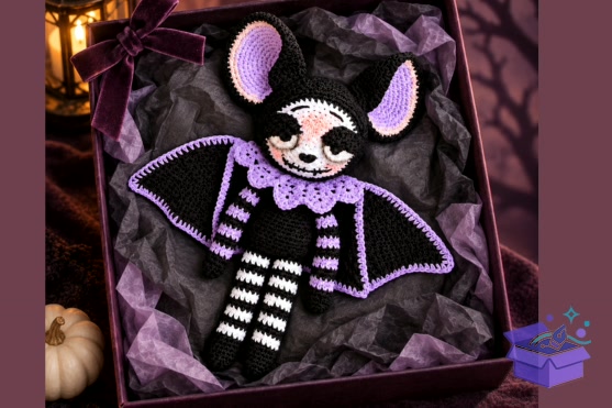 Cadılar Bayramı Bat Crochet Desen - Makine Nakış Deseni (SVG, DXF, EPS, PNG)