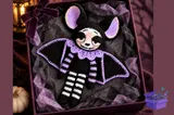 Cadılar Bayramı Bat Crochet Desen - Makine Nakış Deseni (SVG, DXF, EPS, PNG) - detaylı önizleme 1