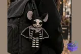Cadılar Bayramı Bat Crochet Desen - Makine Nakış Deseni (SVG, DXF, EPS, PNG) - detaylı önizleme 5