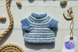 Sailor Doll Clothes Crochet Desen PDF - El İşi ve Kesim Dosyası (SVG, DXF, EPS, PNG) - detaylı önizleme 5