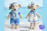 Sailor Mouse Crochet Outfit Desen PDF - El İşi ve Kesim Dosyası (SVG, DXF, EPS, PNG) - detaylı önizleme 1