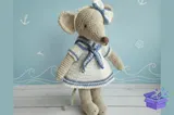 Sailor Mouse Crochet Outfit Desen PDF - El İşi ve Kesim Dosyası (SVG, DXF, EPS, PNG) - detaylı önizleme 6