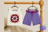 Granny Square Doll Outfit Crochet Patter - El İşi ve Kesim Dosyası (SVG, DXF, EPS, PNG) - detaylı önizleme 1