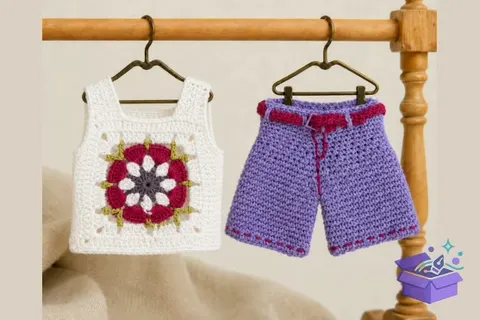 Granny Square Oyuncak Bebek Kıyafeti - Tığ İşi Örgü Kalıbı (PDF) - El İşi & Zanaat İndir (PDF)