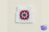 Granny Square Doll Outfit Crochet Patter - El İşi ve Kesim Dosyası (SVG, DXF, EPS, PNG) - detaylı önizleme 3
