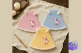 Little Goose Doll Dress Crochet Desen - Makine Nakış Deseni (SVG, DXF, EPS, PNG) - detaylı önizleme 3