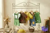 Mini Crochet Doll Wardrobe Desen - Makine Nakış Deseni (SVG, DXF, EPS, PNG) - detaylı önizleme 1