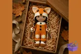 Fox Girl Crochet Doll Desen PDF - El İşi ve Kesim Dosyası (SVG, DXF, EPS, PNG) - detaylı önizleme 1