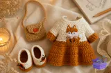 Fox Girl Crochet Doll Desen PDF - El İşi ve Kesim Dosyası (SVG, DXF, EPS, PNG) - detaylı önizleme 5