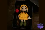 Autumn Amigurumi Doll Desen – Raincoat - Makine Nakış Deseni (SVG, DXF, EPS, PNG) - detaylı önizleme 1