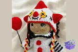 Festive Crochet Doll Desen PDF – 9" - El İşi ve Kesim Dosyası (SVG, DXF, EPS, PNG) - detaylı önizleme 3